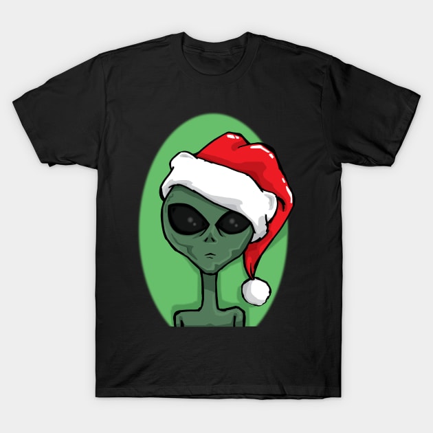 Alien Christmas T-Shirt by Cards By Harris